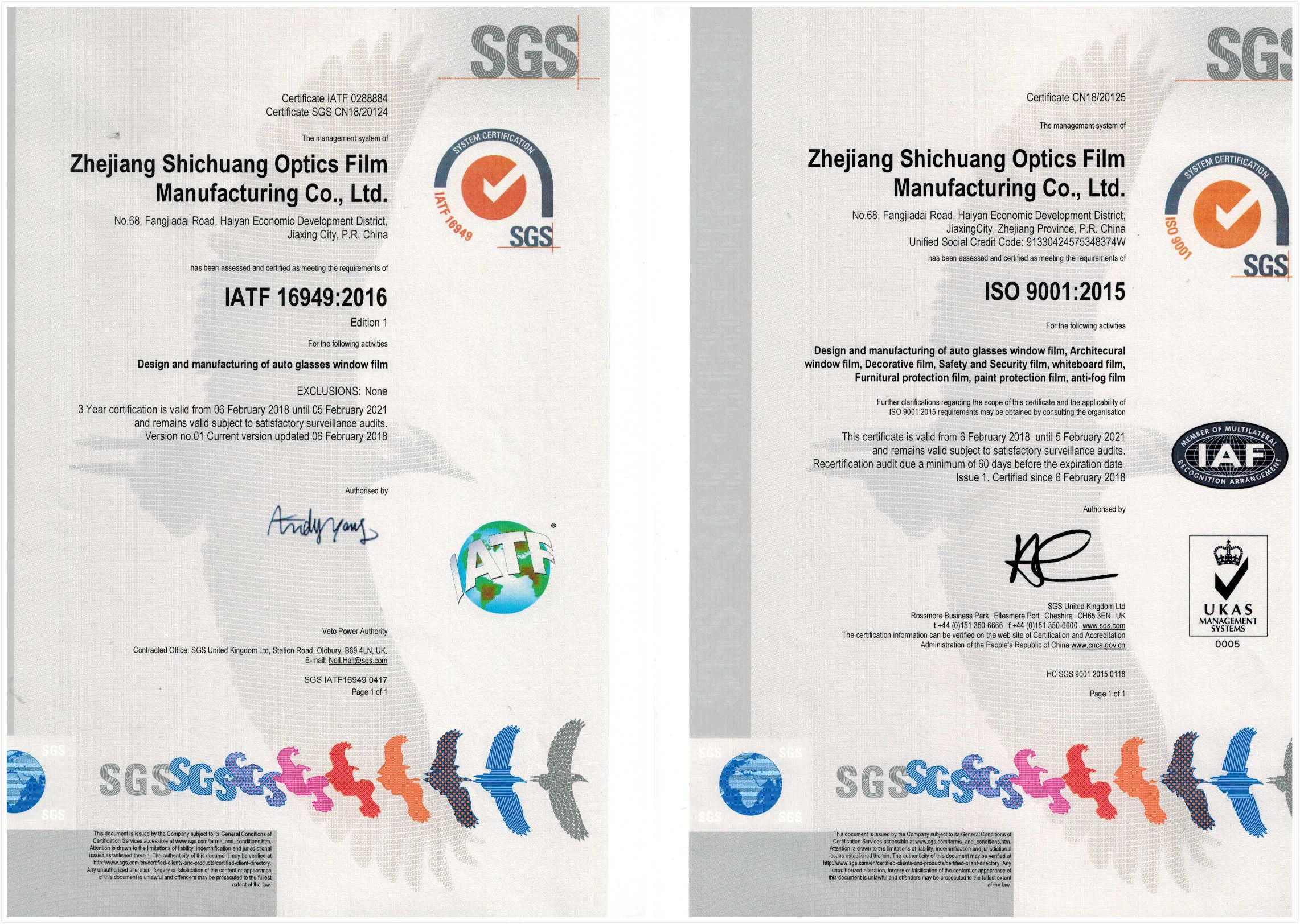 BOP certificates