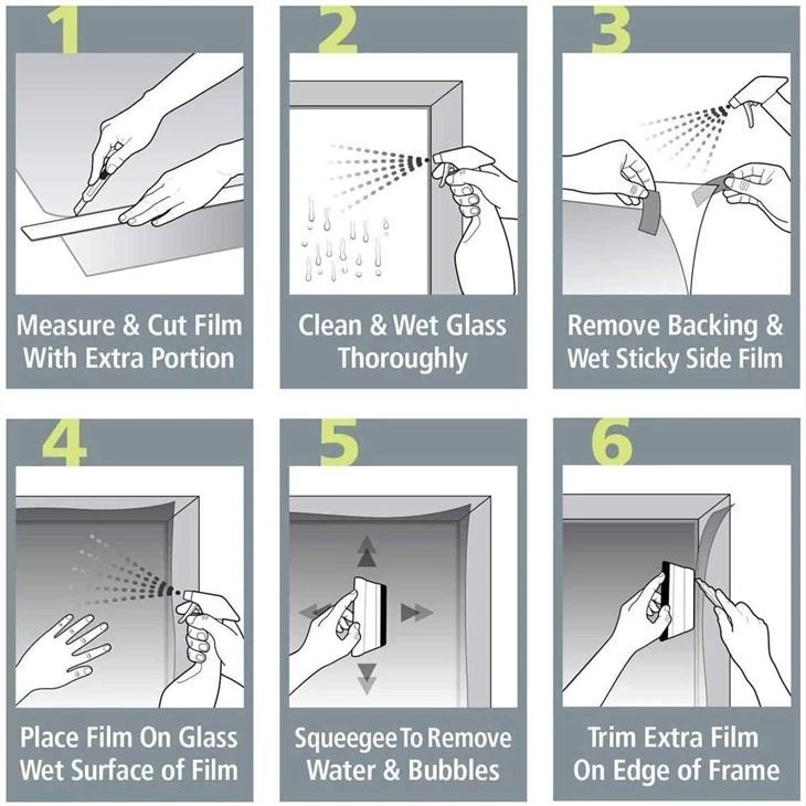Residential Silver Safety And Security Window Films